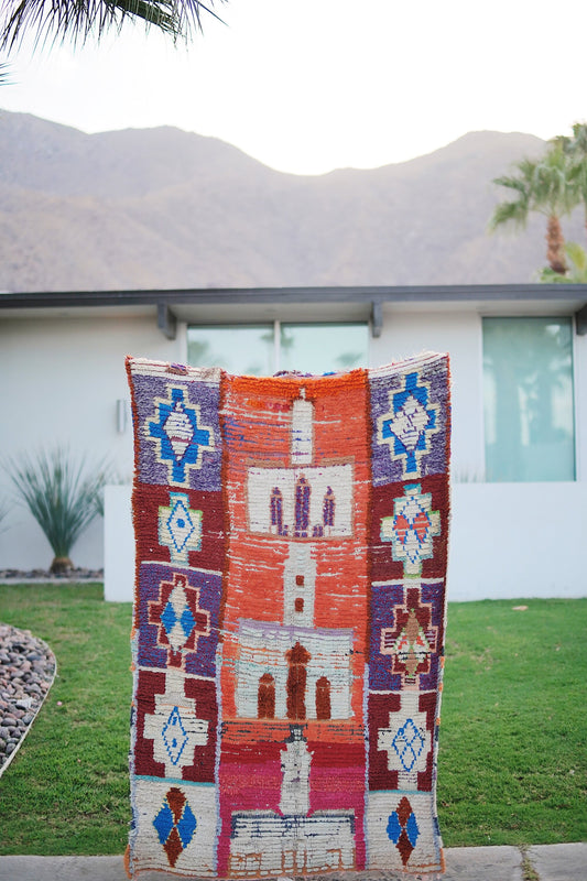 Vintage Multicolored Cotton Boucherouite