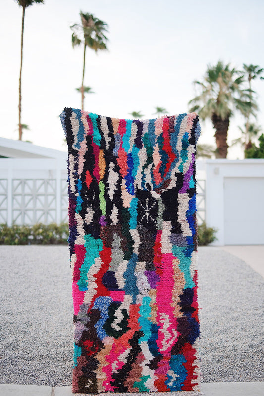 Vintage Multicolored Cotton Boucherouite