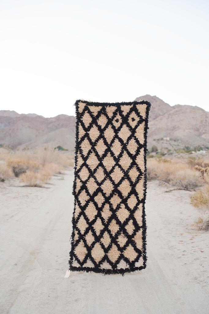 Vintage Cream and Black Cotton + Wool Talsint