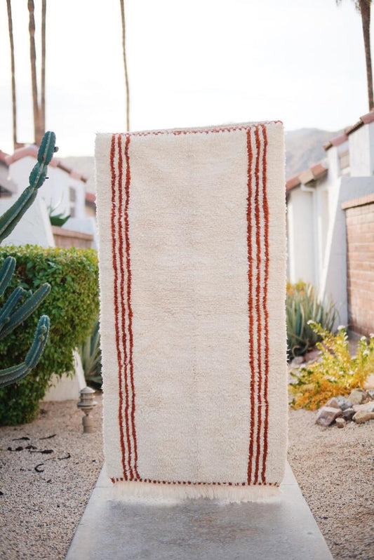 Cream and Rust Stripe Soukie Beni Ouarain