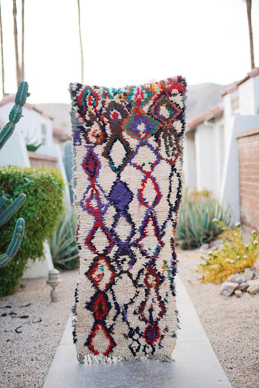 Vintage Multicolored Cotton + Wool Azilal