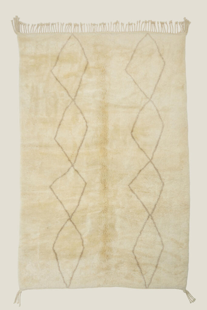 Cream and Grey Wool Beni M'rirt