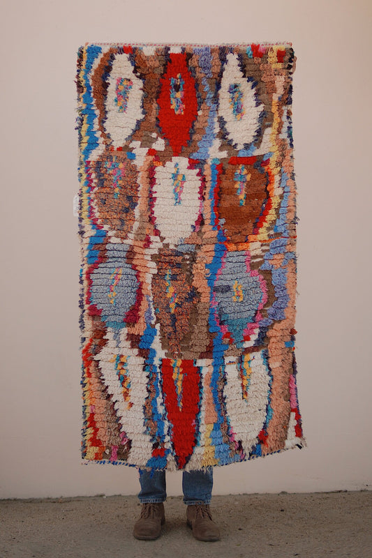 Vintage Multicolored Cotton Boucherouite