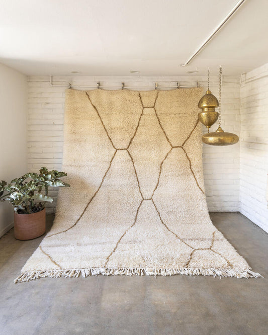 Cream and Gold Soukie Wool Beni Ouarain